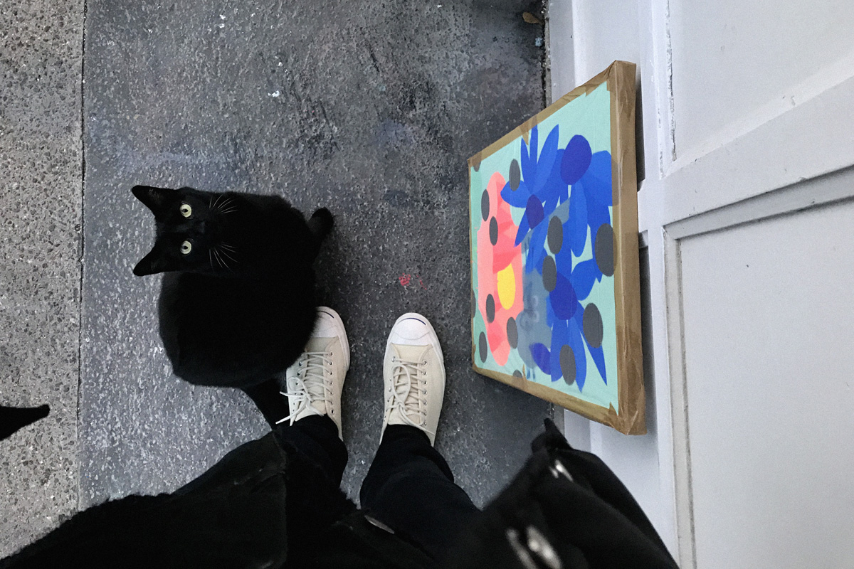 Ilk Painting Black Cat